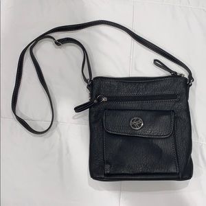 Black leather purse